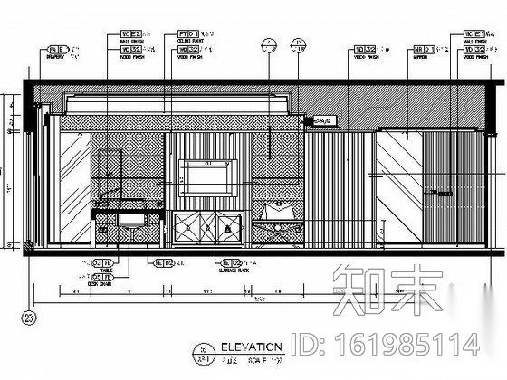 [厦门]某假日大酒店1号客房施工图cad施工图下载【ID:161985114】