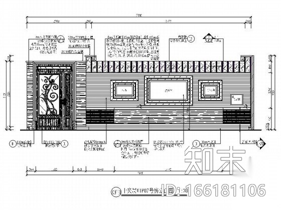 42㎡俱乐部夜总会包间室内装修图cad施工图下载【ID:166181106】