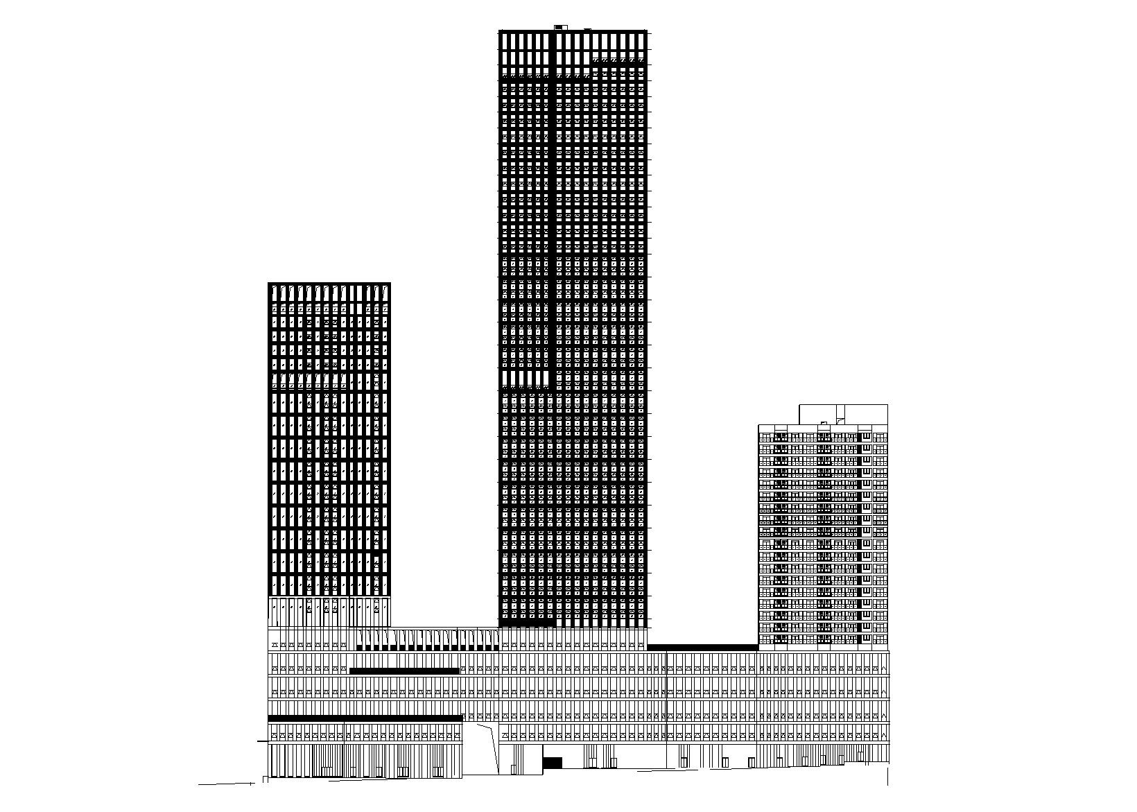 [重庆]现代风格知名商业广场建筑设计施工图（含效果图...cad施工图下载【ID:165604114】