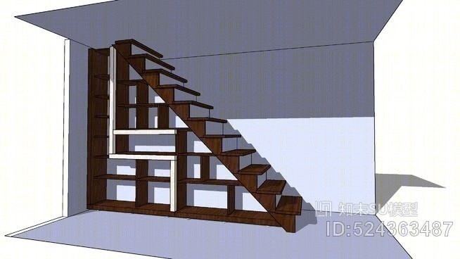 书架SU模型下载【ID:524363487】