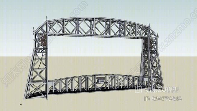 空中升降桥SU模型下载【ID:930773348】