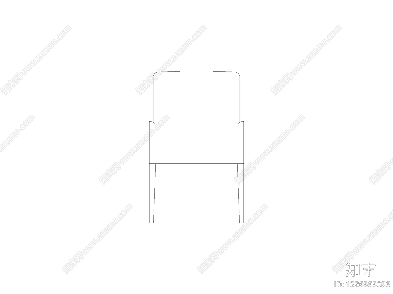椅子cad施工图下载【ID:1226565086】