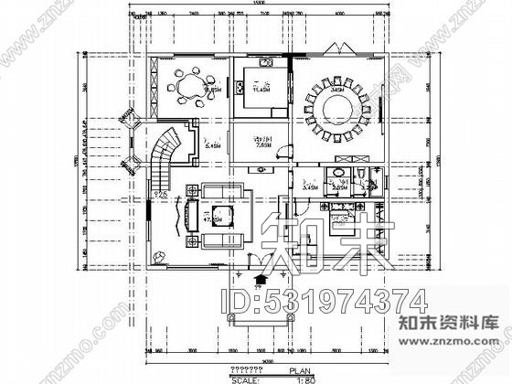 施工图现代高档三层新中式别墅室内装修图含效果cad施工图下载【ID:531974374】