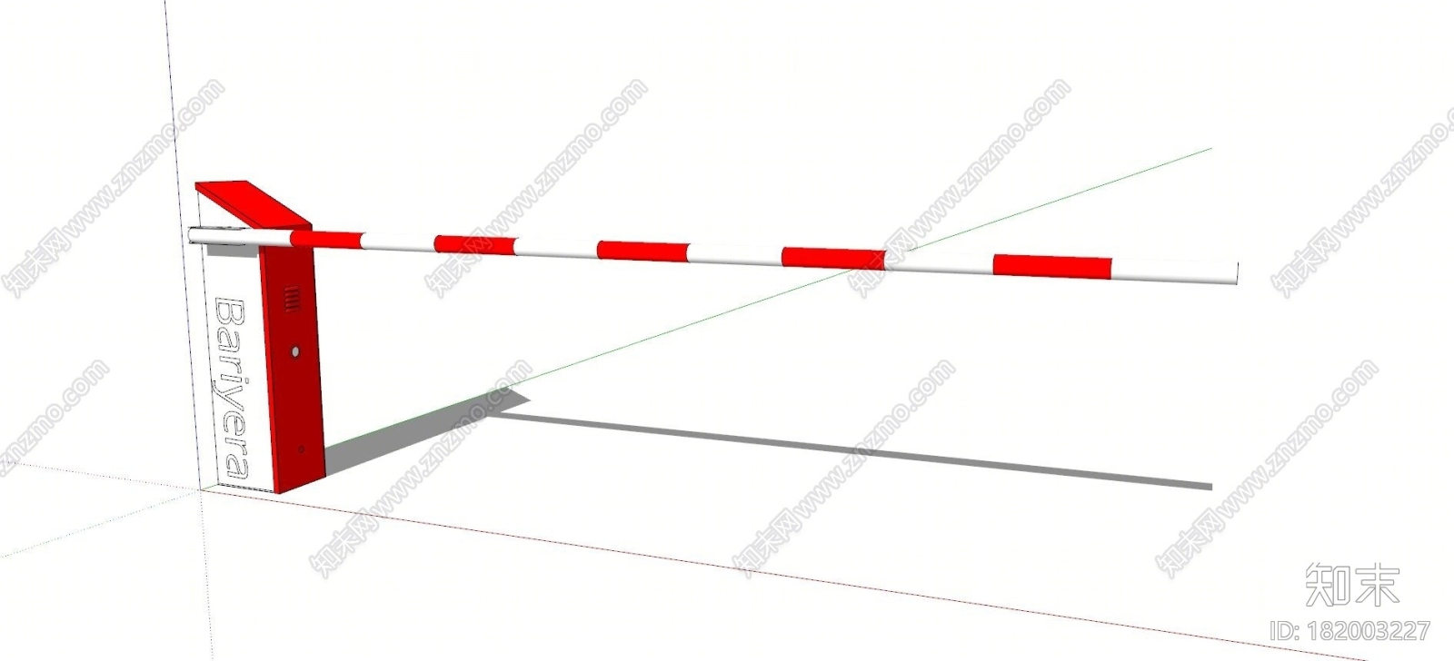 车行道闸SU模型下载【ID:182003227】