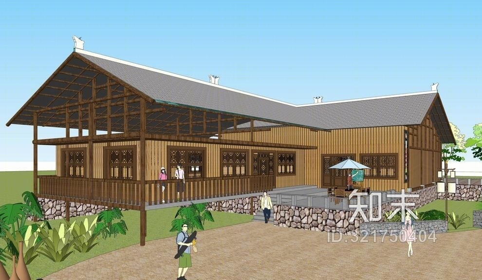 回族伊斯兰风格小建筑SU模型下载【ID:321750404】