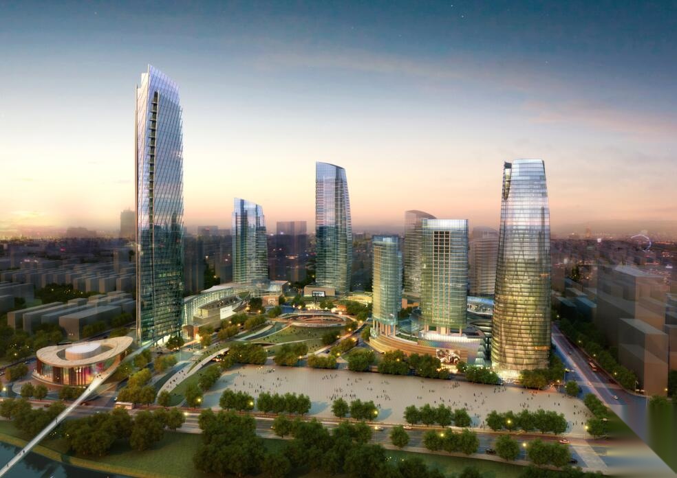 [浙江]某城市商务区现代风格建筑方案文本（PDF+87页）cad施工图下载【ID:167400133】