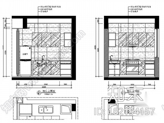 [广西]时尚中式风格四室两厅室内装修施工图（含效果）cad施工图下载【ID:182194157】