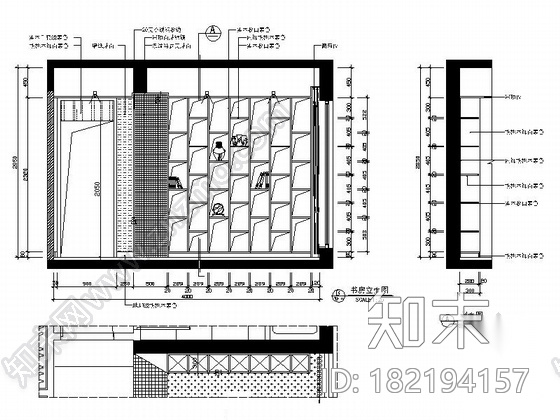 [广西]时尚中式风格四室两厅室内装修施工图（含效果）cad施工图下载【ID:182194157】