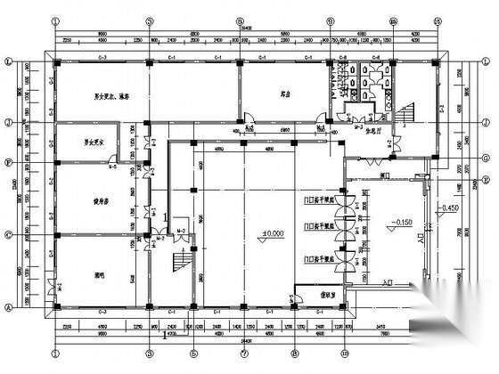 某小区三层简欧式会所建筑扩初图cad施工图下载【ID:167250186】