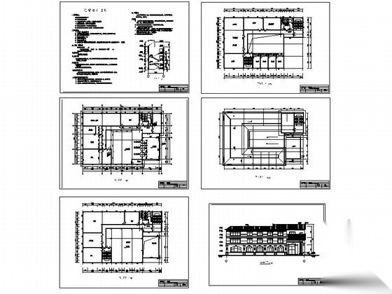 某小区三层简欧式会所建筑扩初图cad施工图下载【ID:167250186】