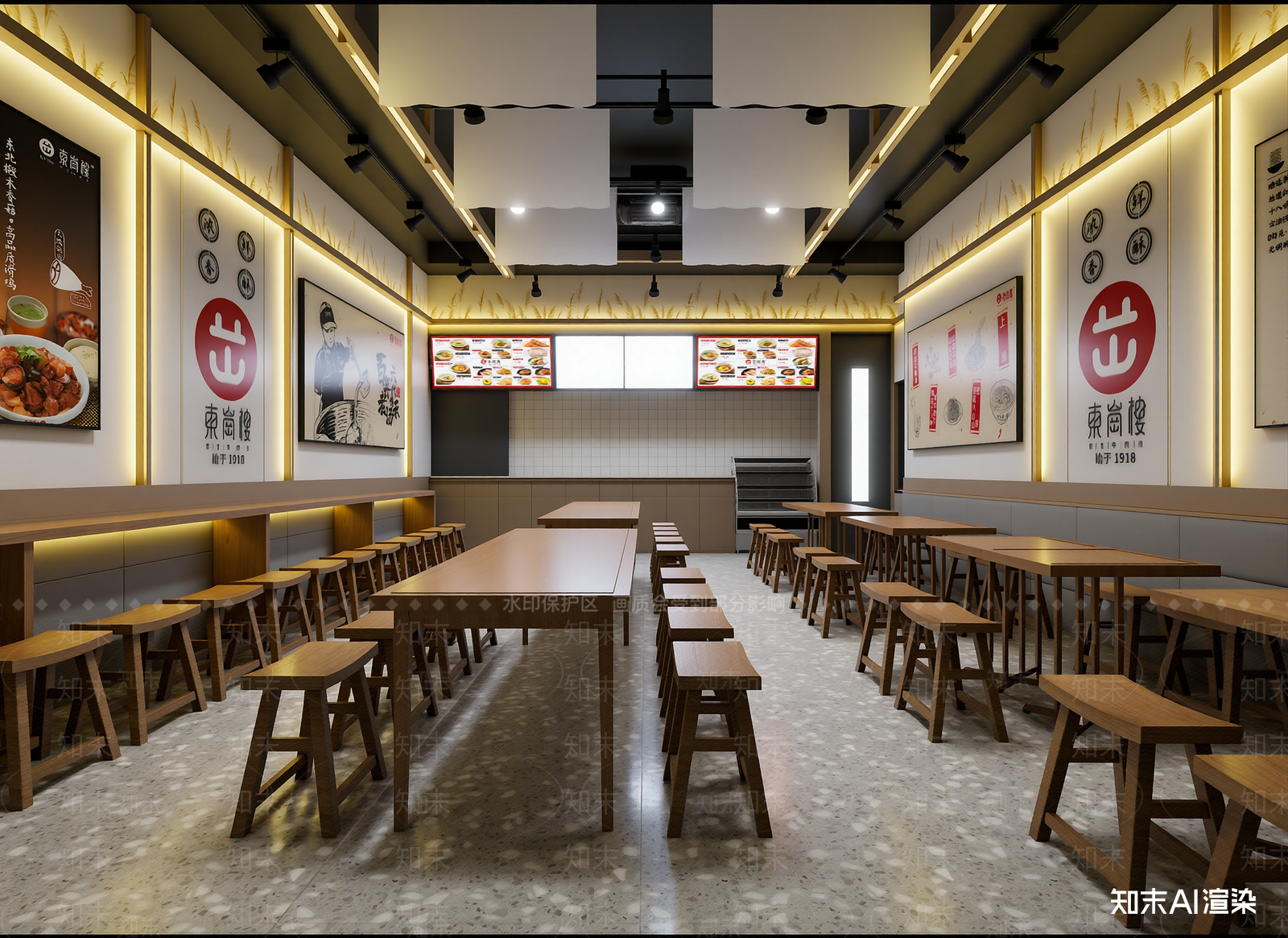 快餐店3D模型下载【ID:1214031110】