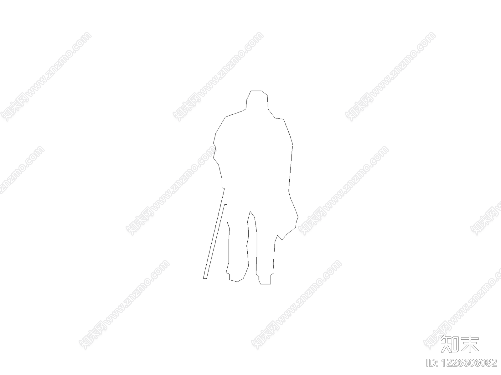 现代人物CAD图纸