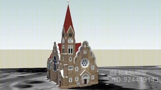 温得和克基督教堂SU模型下载【ID:924419143】
