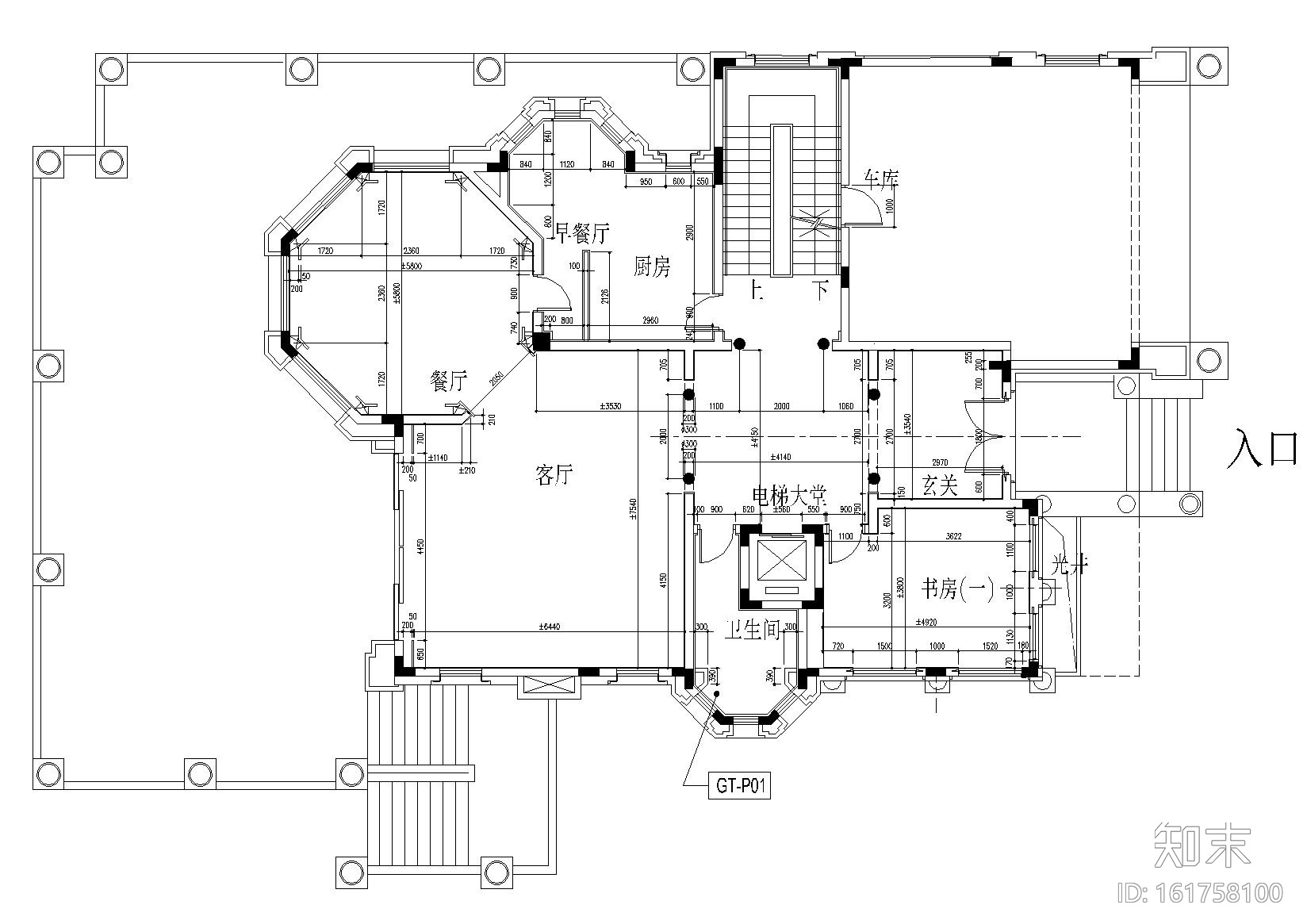 高尔夫球会别墅A型室内装修施工图+实景拍摄施工图下载【ID:161758100】