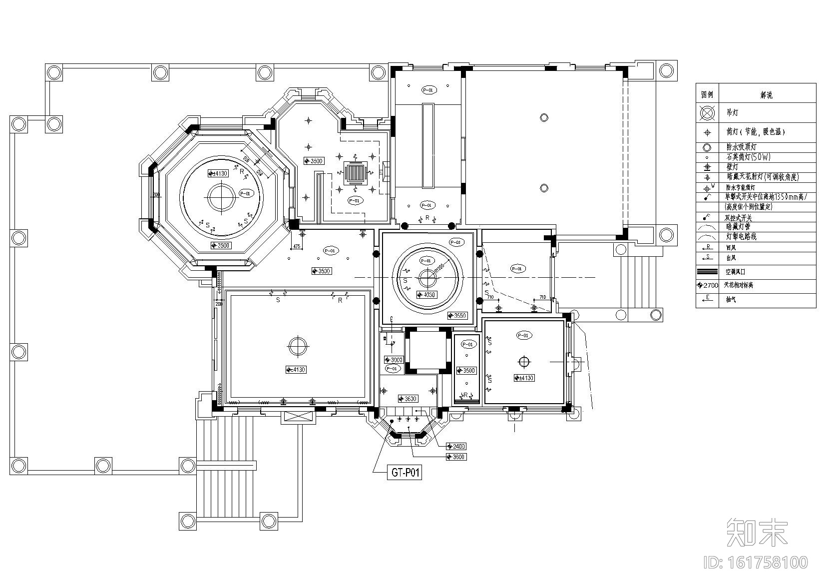 高尔夫球会别墅A型室内装修施工图+实景拍摄施工图下载【ID:161758100】