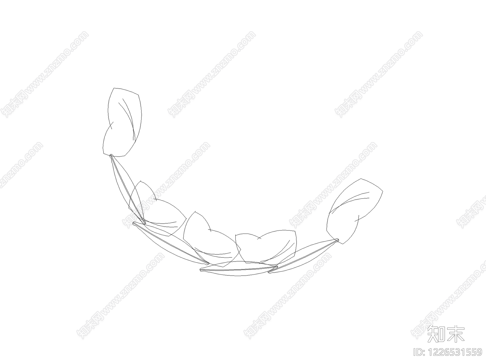 现代绿植CAD图纸