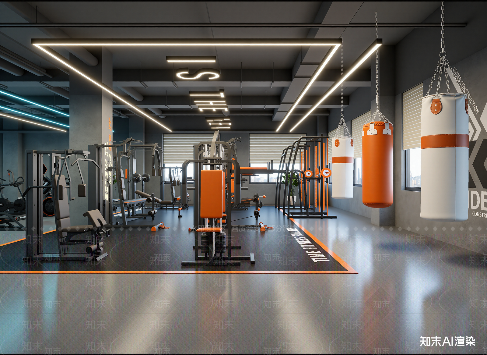 工业健身房3D模型下载【ID:1215104565】
