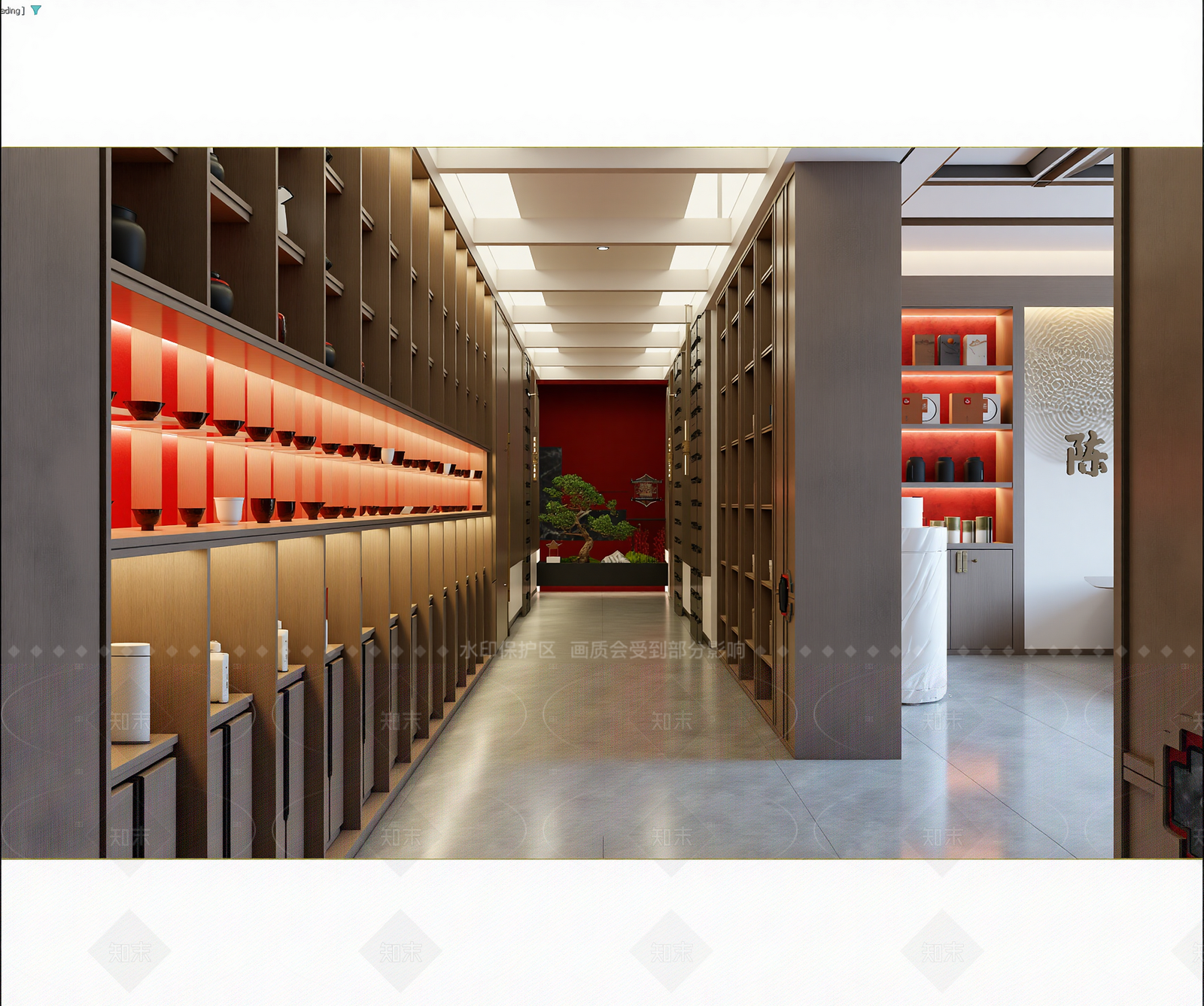 新中式茶展厅3D模型下载【ID:1214942240】