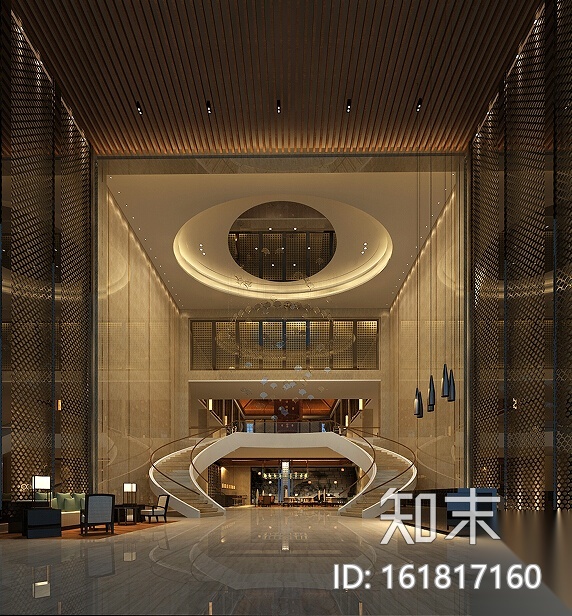 [成都]豪华高档休闲会所设计施工图（含效果图）cad施工图下载【ID:161817160】