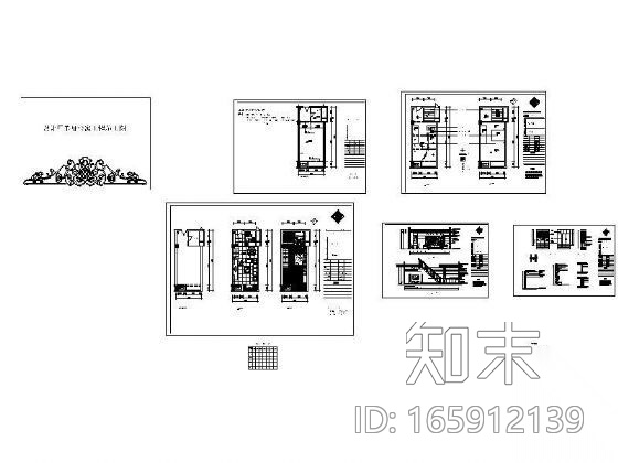 [学生作业]单身公寓设计cad施工图下载【ID:165912139】