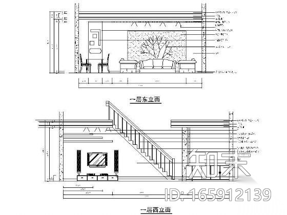 [学生作业]单身公寓设计cad施工图下载【ID:165912139】