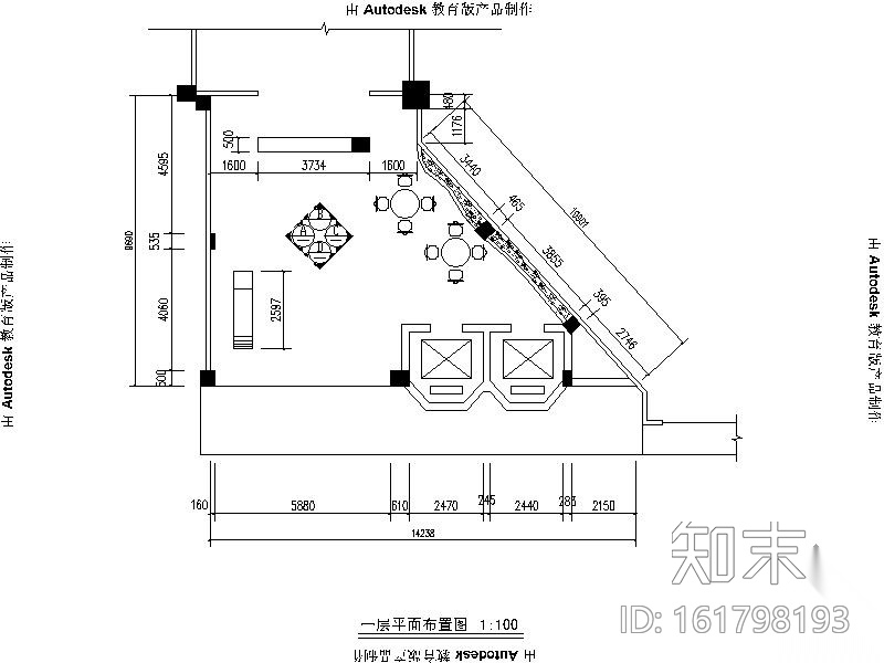 [江西]某酒吧装饰工程设计图cad施工图下载【ID:161798193】