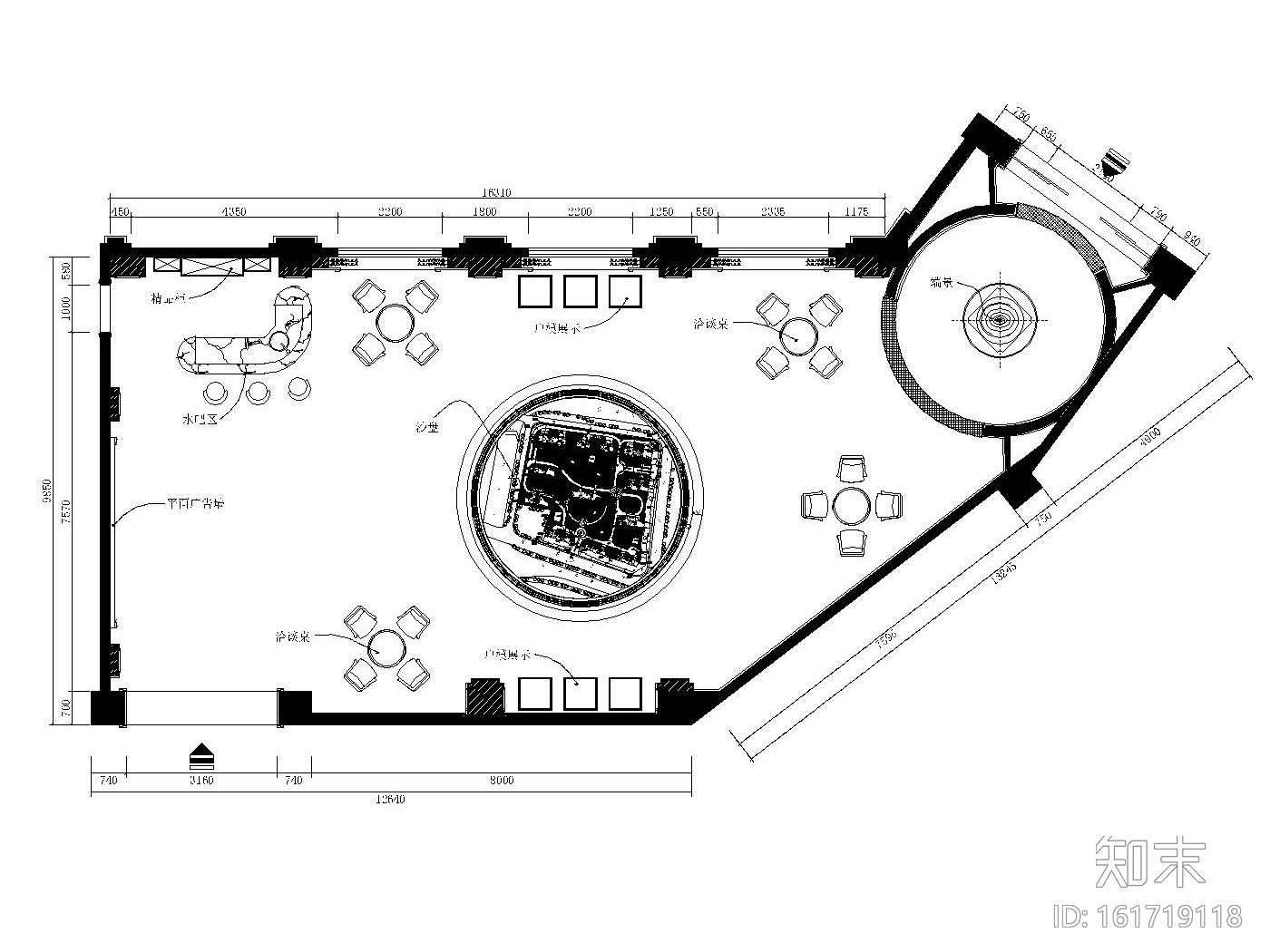 [上海]东方名城欧式风格售楼处全套施工图及效果图cad施工图下载【ID:161719118】