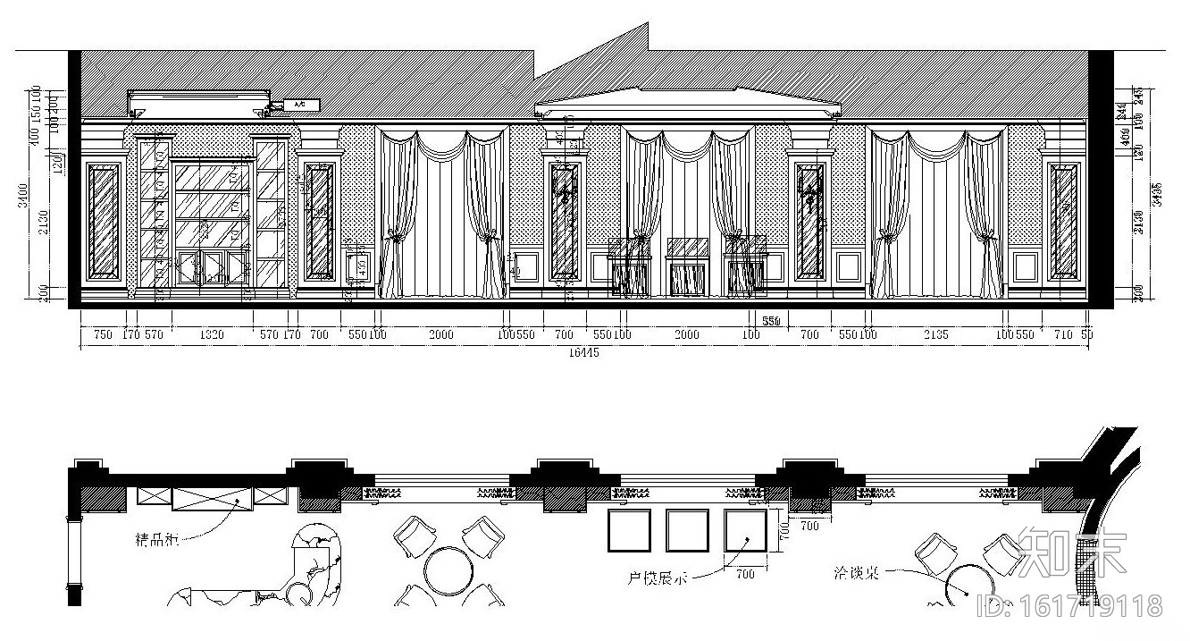 [上海]东方名城欧式风格售楼处全套施工图及效果图cad施工图下载【ID:161719118】