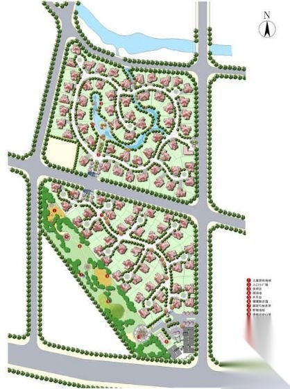 [北京]住宅小区一期工程景观方案设计施工图下载【ID:161109172】