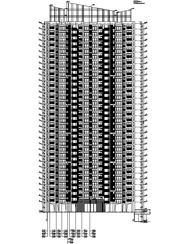 [上海]超高层8栋住宅楼楼及地下室建筑施工图（含全专...施工图下载【ID:149864137】