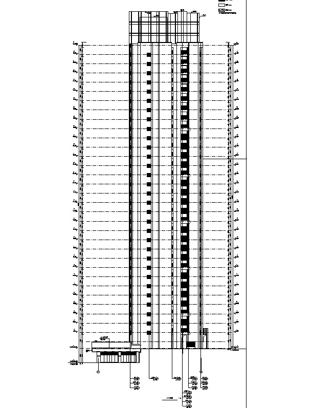 [上海]超高层8栋住宅楼楼及地下室建筑施工图（含全专...施工图下载【ID:149864137】