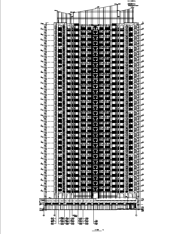 [上海]超高层8栋住宅楼楼及地下室建筑施工图（含全专...施工图下载【ID:149864137】