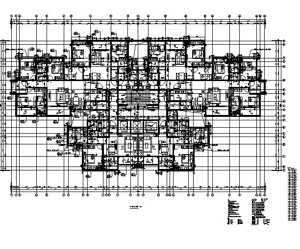 [上海]超高层8栋住宅楼楼及地下室建筑施工图（含全专...施工图下载【ID:149864137】