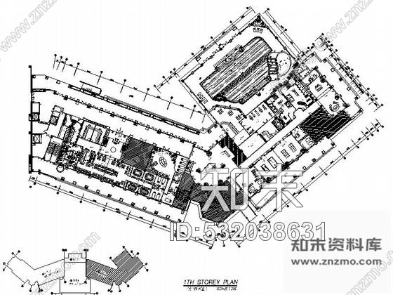 施工图上海某五星级豪华酒店日本料理、游泳池及高尔夫球场室内装修施工图含效果施工图下载【ID:532038631】