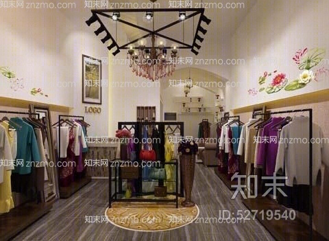 现代服装专卖店3D模型下载【ID:52719540】