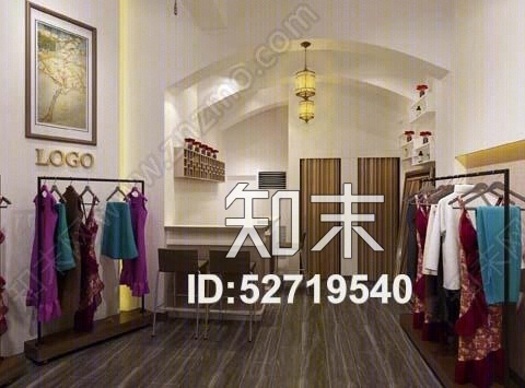 现代服装专卖店3D模型下载【ID:52719540】