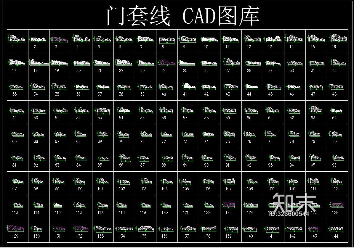 门套线施工图下载【ID:328600544】