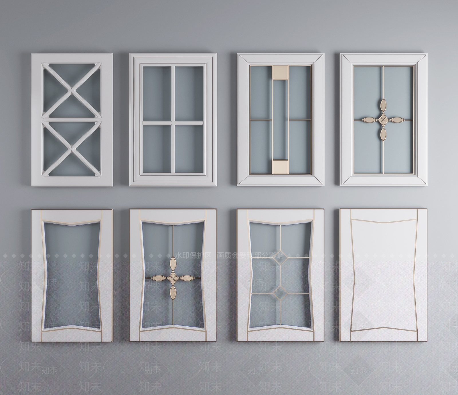 现代橱柜门板3D模型下载【ID:634808874】