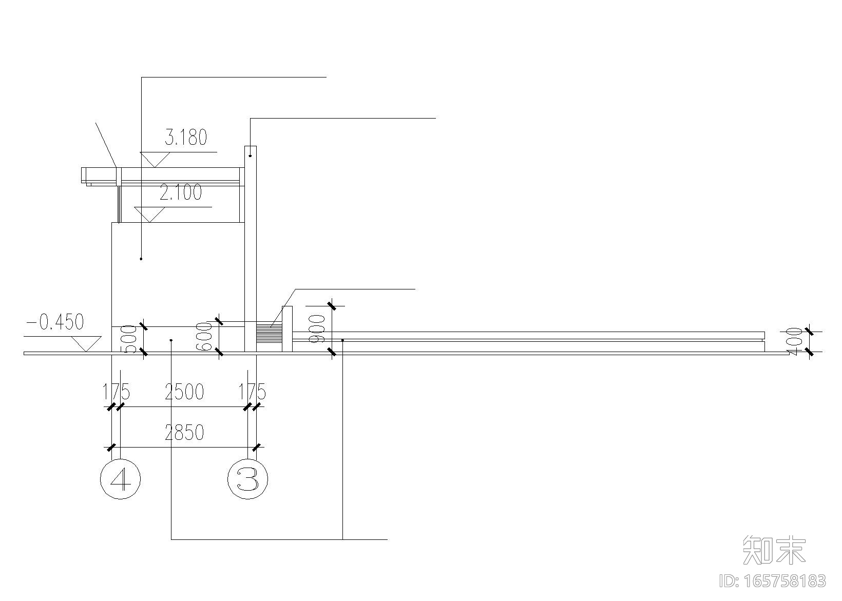 水泵房建筑施工图（CAD）cad施工图下载【ID:165758183】