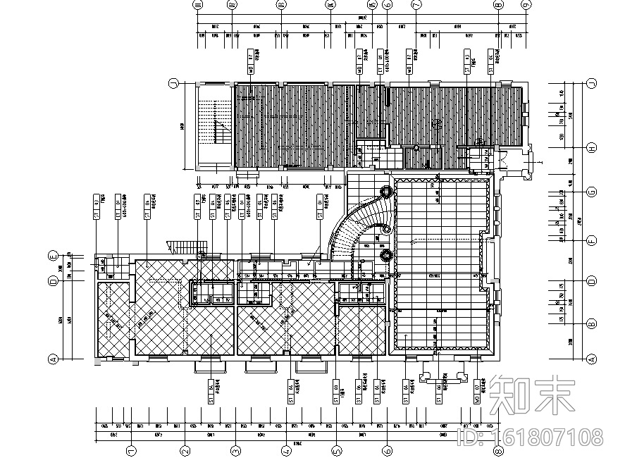 新中式禅意风格休闲会所空间设计施工图（附效果图）cad施工图下载【ID:161807108】