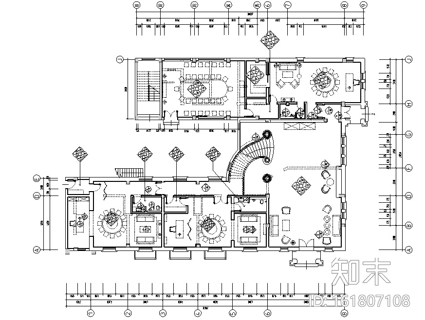 新中式禅意风格休闲会所空间设计施工图（附效果图）cad施工图下载【ID:161807108】