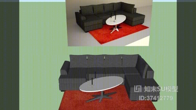 多人沙发SU模型下载【ID:417949015】