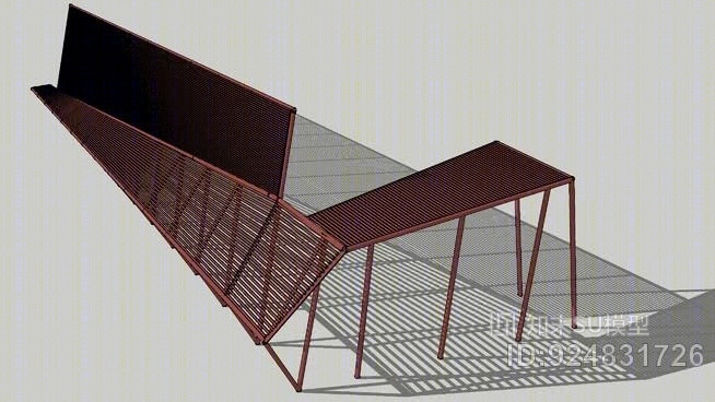 草原景观A＆M大学建筑建筑遮阳装置SU模型下载【ID:924831726】