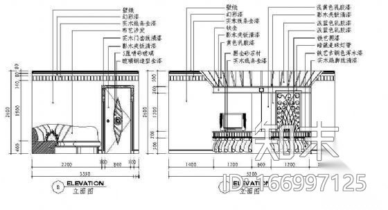 ktv包房装饰装修图cad施工图下载【ID:166997125】