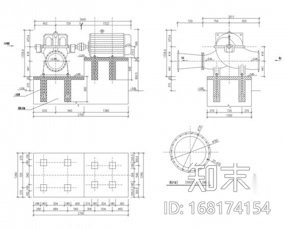 循环水泵房经典设计图cad施工图下载【ID:168174154】