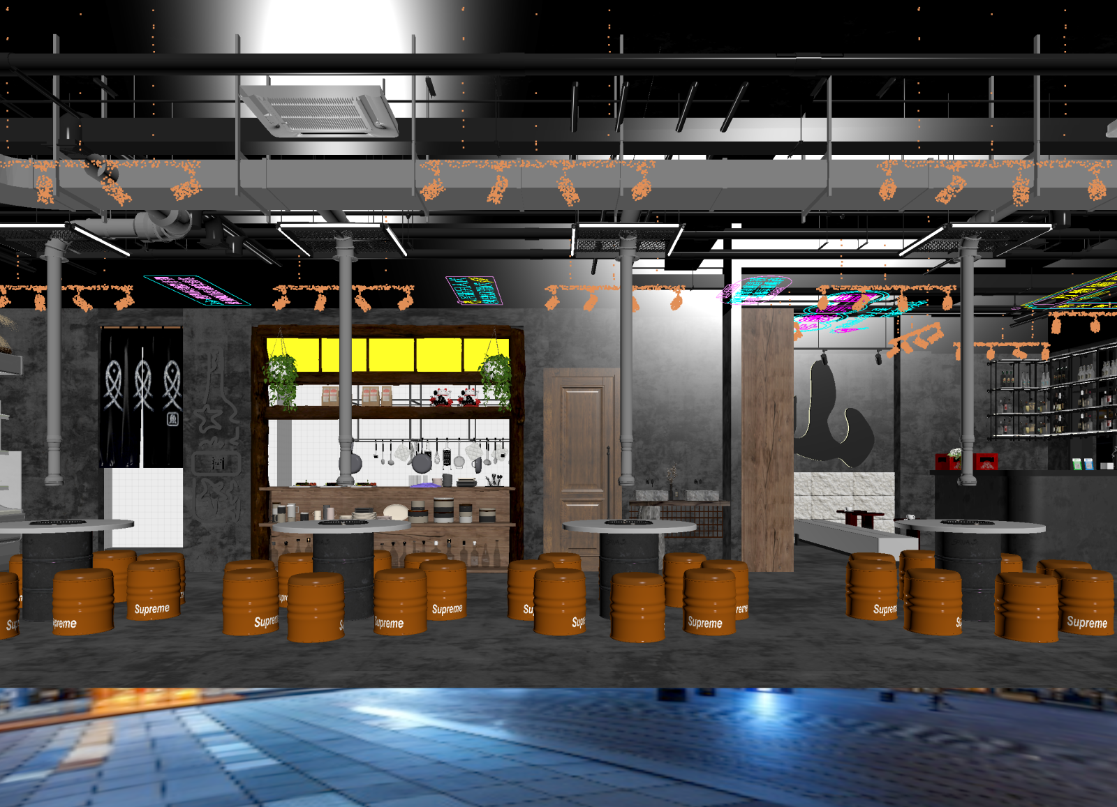 工业酒吧3D模型下载【ID:1214836568】