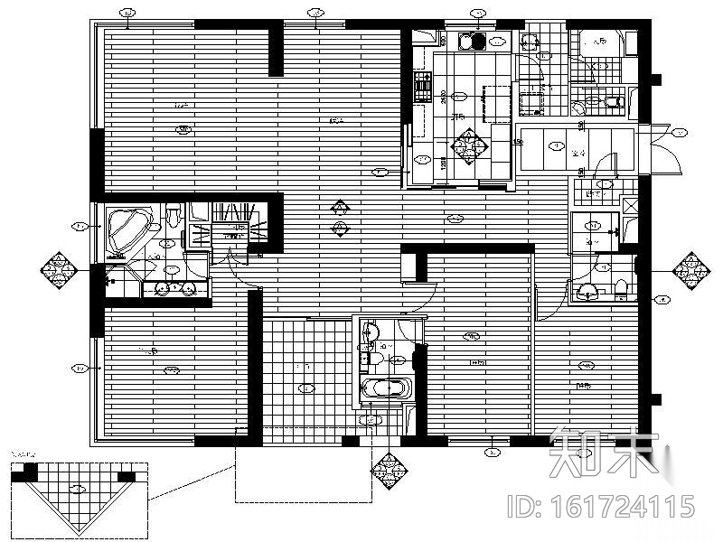 [上海]小区精装交楼标准三居室施工图（含实景）施工图下载【ID:161724115】