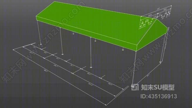 洗车间帐篷布局方案SU模型下载【ID:435136913】