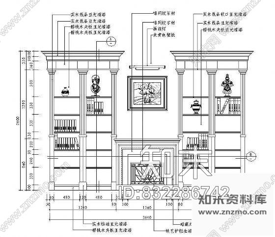 图块/节点书房立面cad施工图下载【ID:832286742】