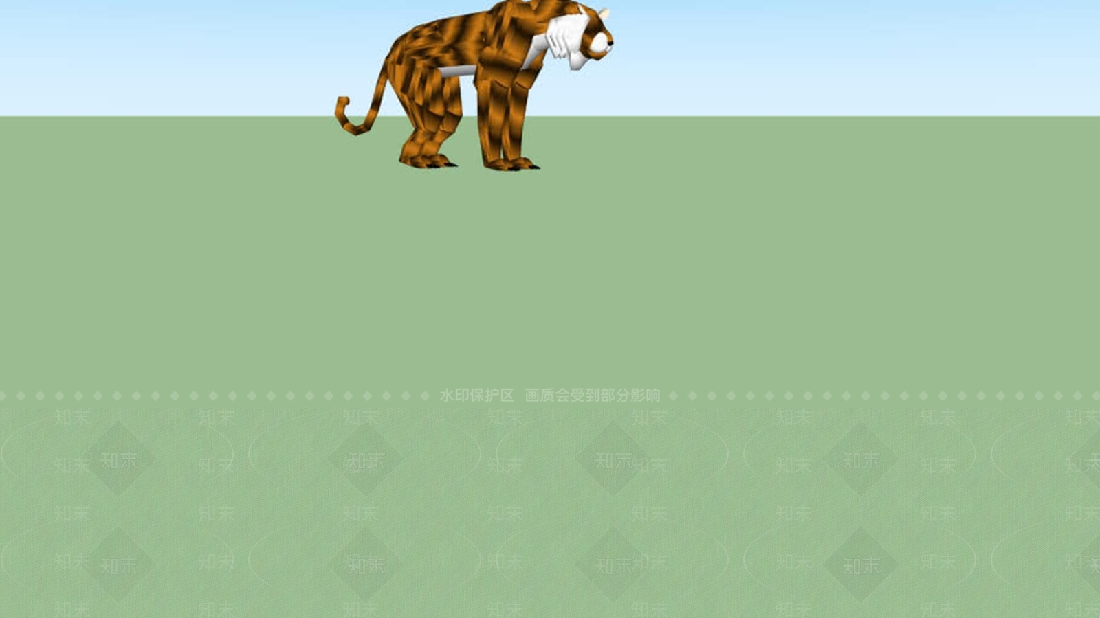 老虎SU模型下载【ID:1162597045】